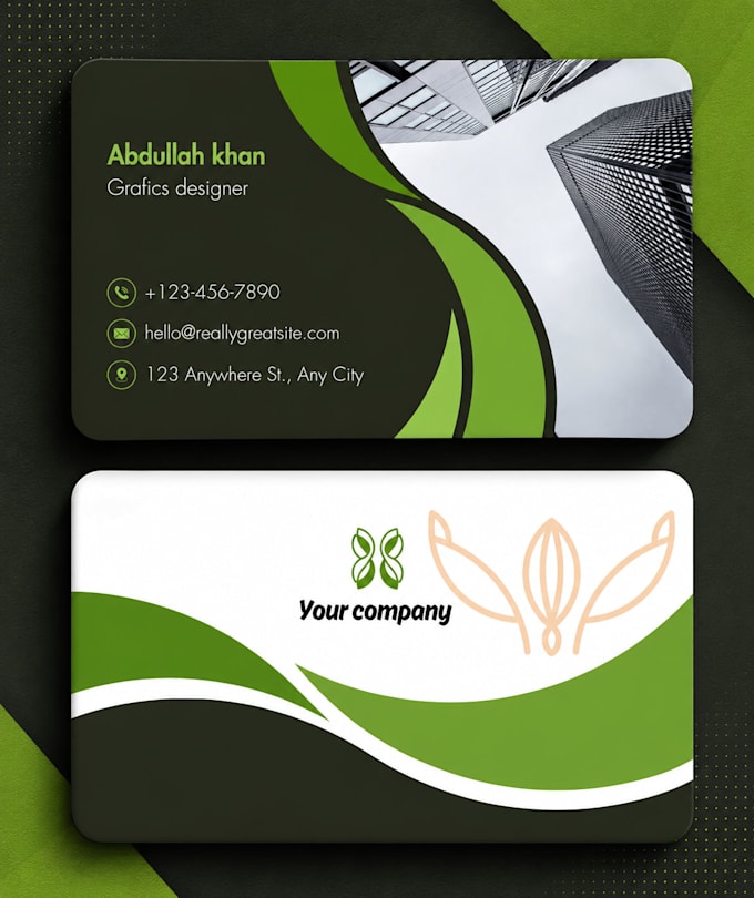 disign a professional business card