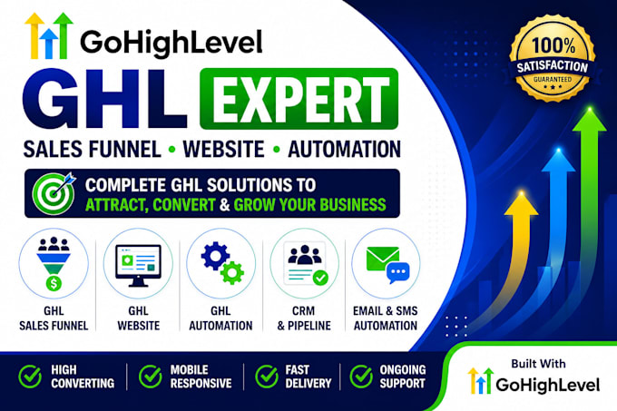 design gohighlevel website, funnel, CRM