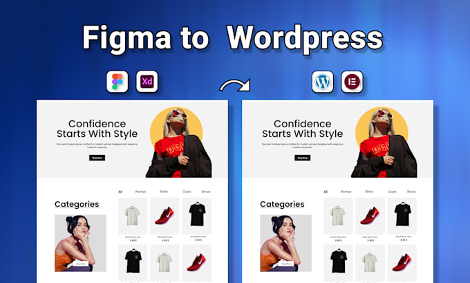 convert figma to elementor or figma to wordpress
