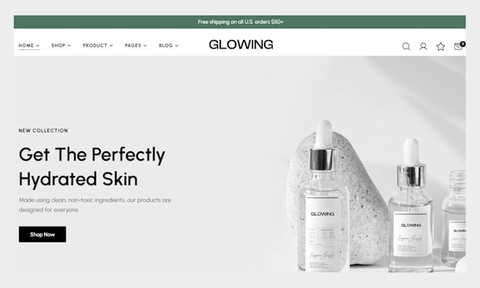 design skincare website beauty website skincare shopify beauty store