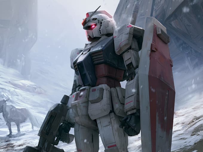 do retro mecha or scifi gundam art