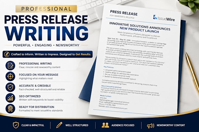 write and distribute your press release through issuewire