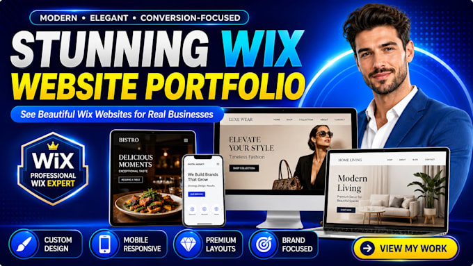 build your wix website development, create landing page and wix website design