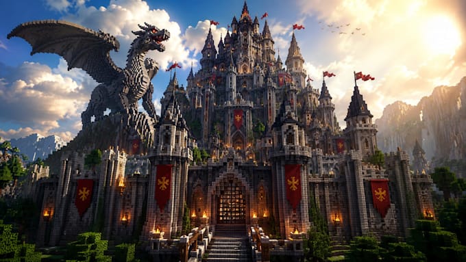 be minecraft builder, do minecraft map, minecraft castle, minecraft spawn