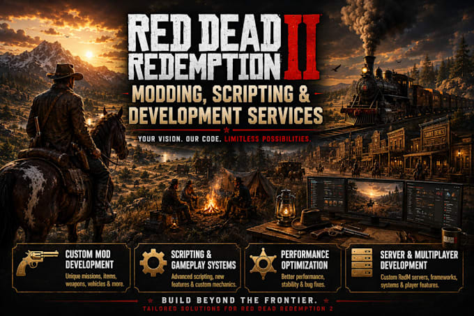 provide professional red dead redemption 2 modding, scripting and development