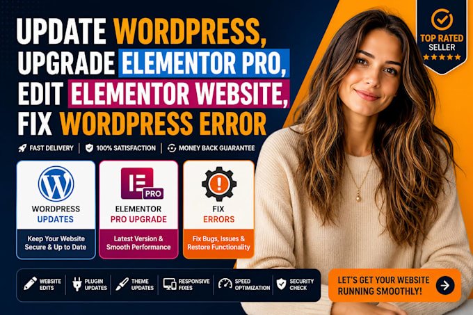 update wordpress upgrade elementor pro, edit elementor website fix website error