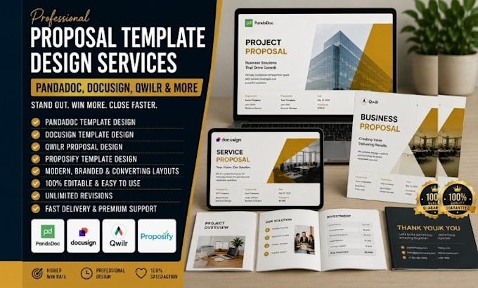 design and setup pandadoc docusign qwilr, better proposal proposify template