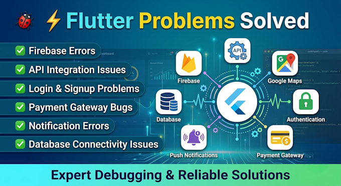 fix flutter app bugs, errors, crashes, and issues