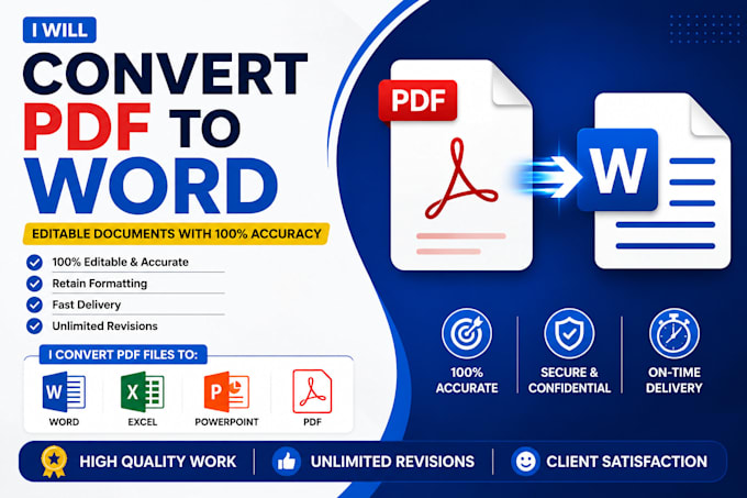 coverts PDF files into editable word documents