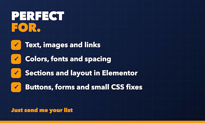 make small changes and edits to your wordpress or elementor website