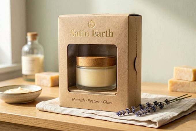 design product packaging box pouch label with mockup
