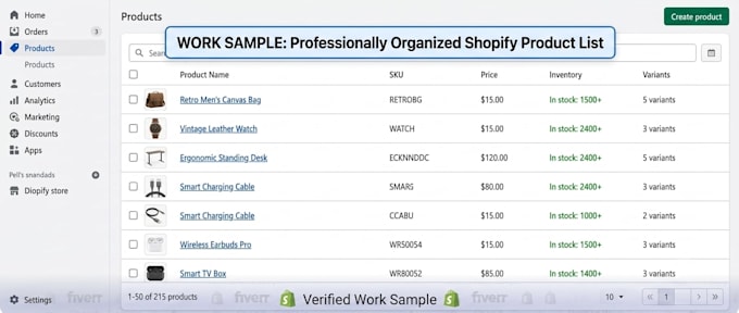 do bulk shopify product upload, variants, and csv listing