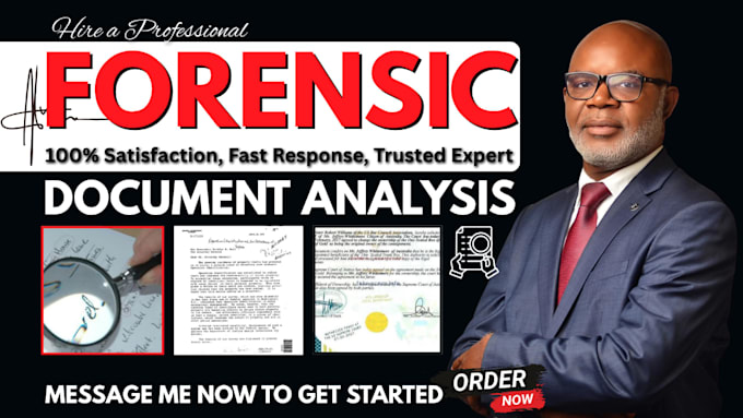 do forensic document analysis, with court ready report and company report