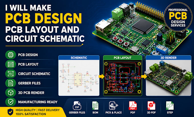 design pcb layout and circuit schematic using kicad