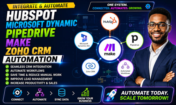 integrate hubspot microsoft dynamic pipedrive make zoho crm automation