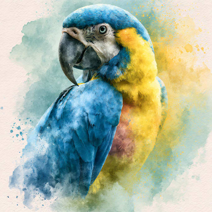 create hand painted watercolor animal illustrations
