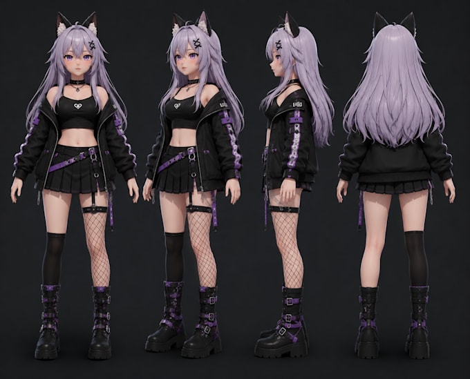 create custom vrchat avatars and 3d humanoid characters