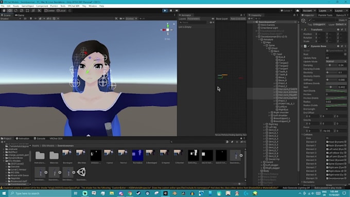 edit, convert, fix rig 3d model include mmd, weight paint, vrchat, vroid, gmod