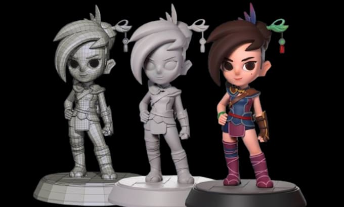 convert 2d image, sketch to 3d printable stl character model