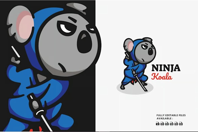 design a professional custom koala logo