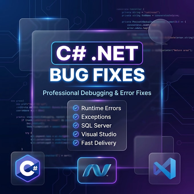 fix bugs and errors in your c sharp dot net application