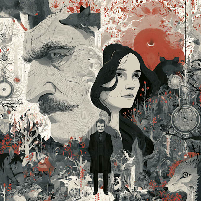 draw a surrealist or fantasy illustration