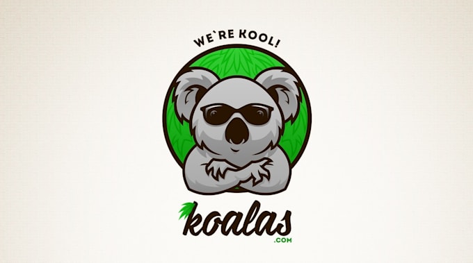 create a handcrafted koala logo design