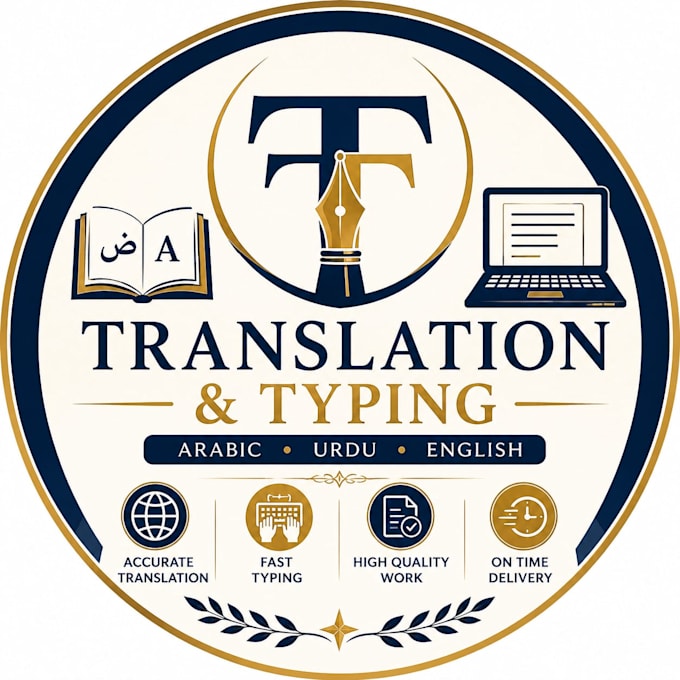 do arabic urdu english translation and typing