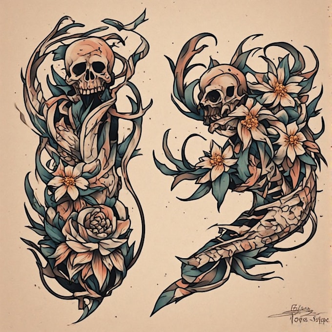 high end linework tattoo design for you