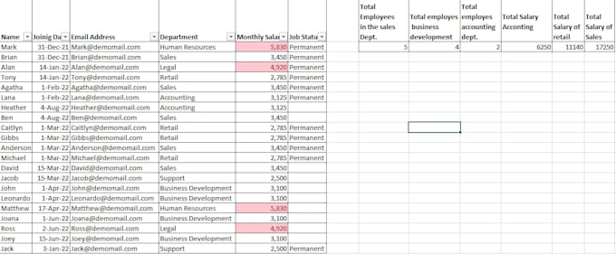 clean, format, merge, split excel data