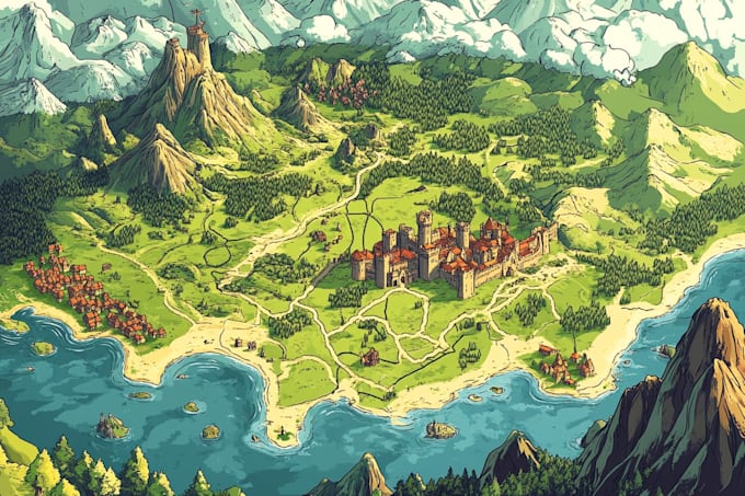 design a vector map illustration and world map for you