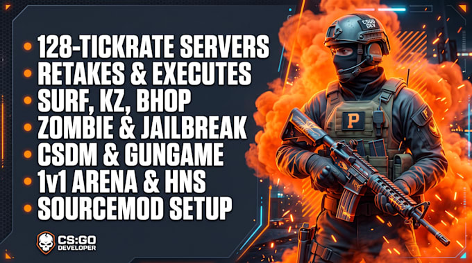 create csgo server with anygame mod