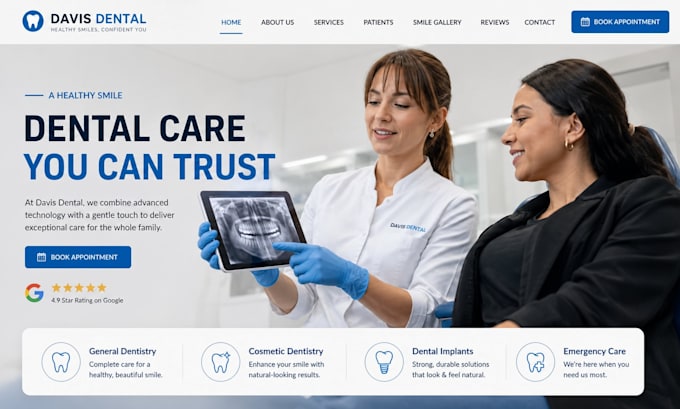 redesign wix dental practice orthodontist dentist website