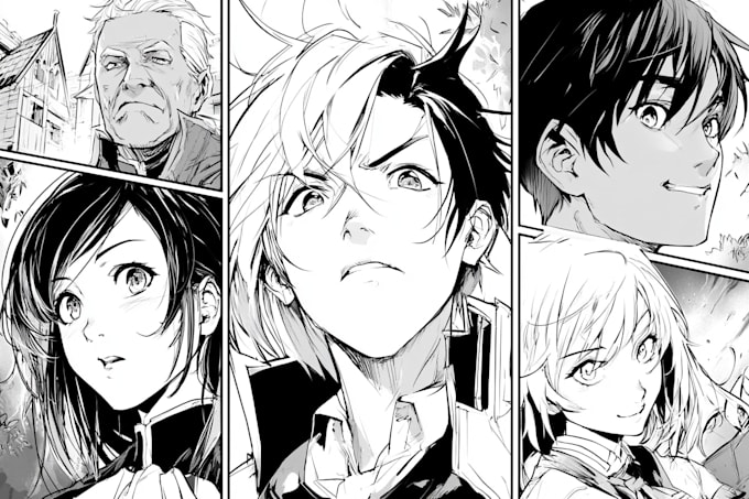 draw anime manga comic panels and scenes