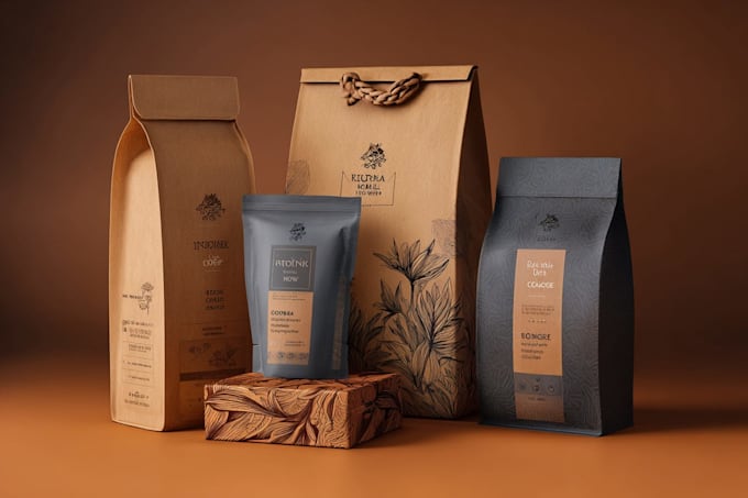 design creative box, pouch and label packaging design