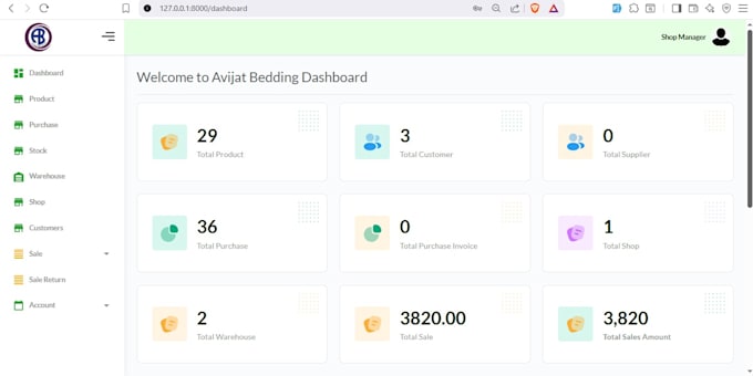 develop a custom laravel business web application
