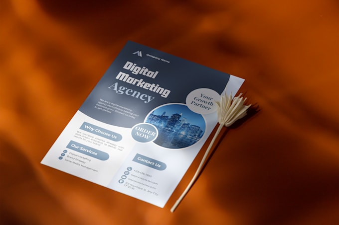 design professional flyer, bifold and trifold brochure