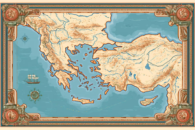 design a creative custom vector event or map illustration