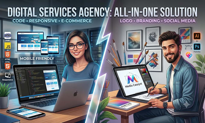 be your expert web developer and graphic designer