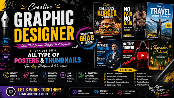 design creative posters and flyers