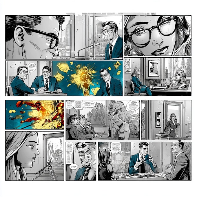 create an awesome comic books based on your script