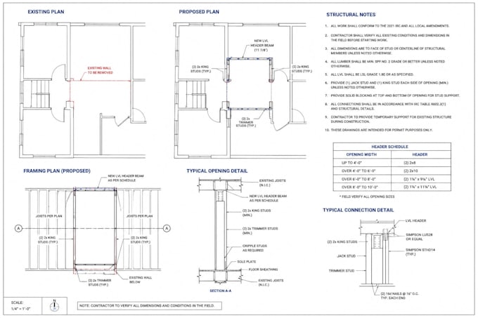 prepare structural plans for load bearing wall removal