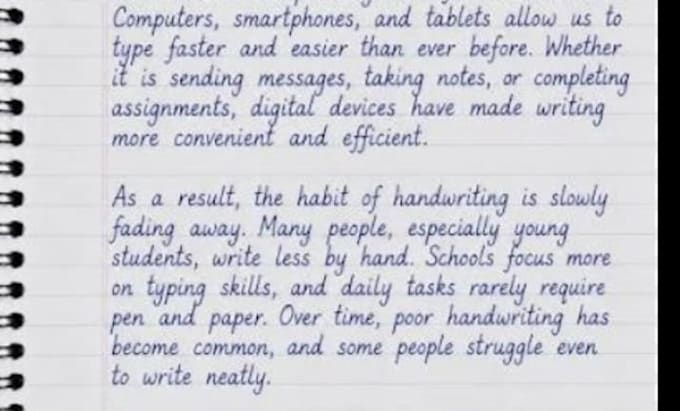 write neat handwritten notes, letters, and documents