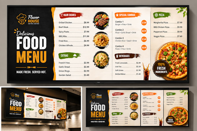 do restaurant digital menu board or tv menu