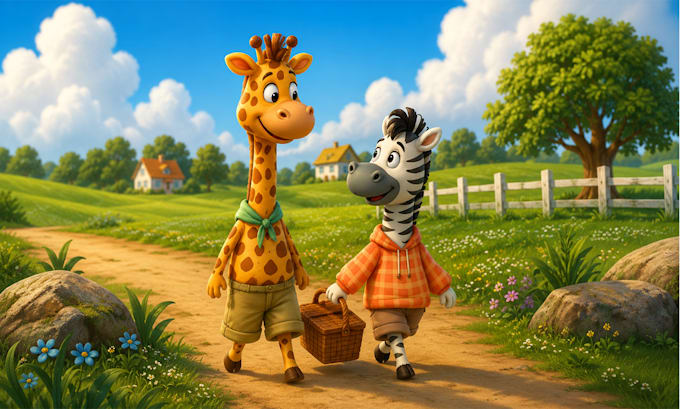 3d children book illustration