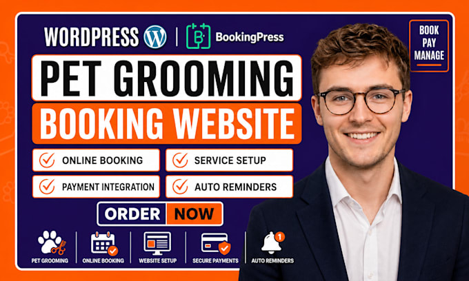 setup wordpress pet grooming booking website with bookingpress