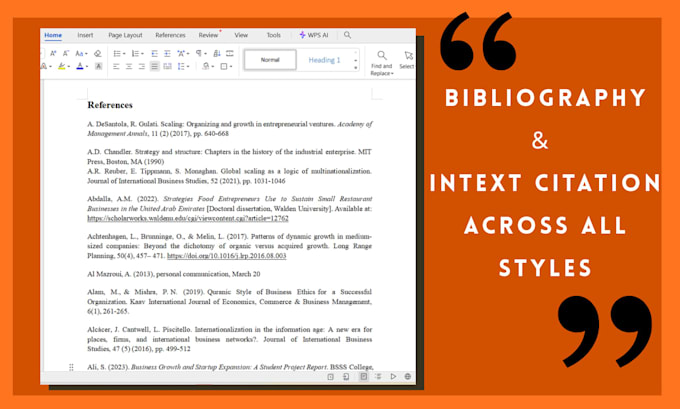 proofread and add citations in all formats