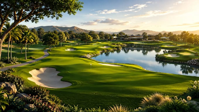 create realistic 3d golf course modeling, design and photorealistic rendering