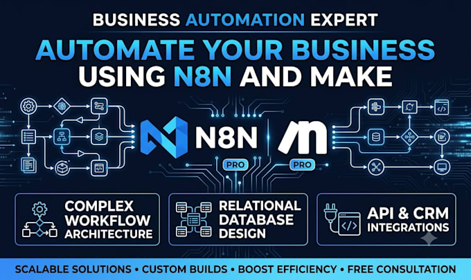 automate your business using n8n and make workflow crm