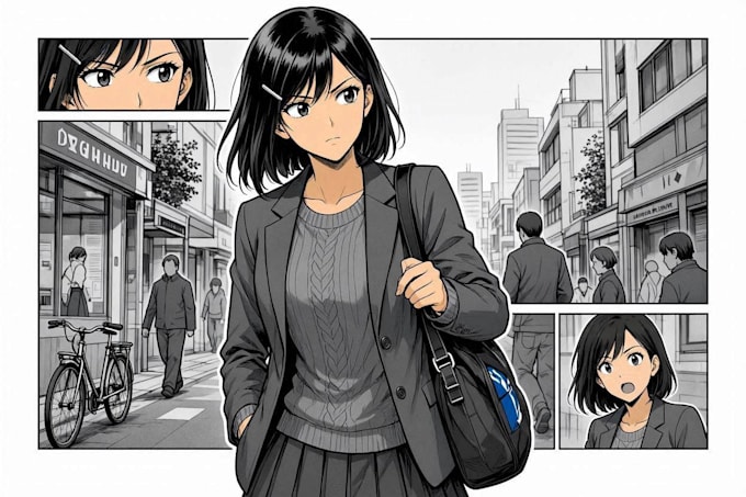 create engaging manga comic pages with backgrounds